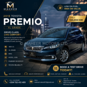 2018 Toyota Premio XL Grade 1800cc | Blue