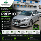 Toyota Premio XL 2019 | 1800cc | 90,000 KM | Silver