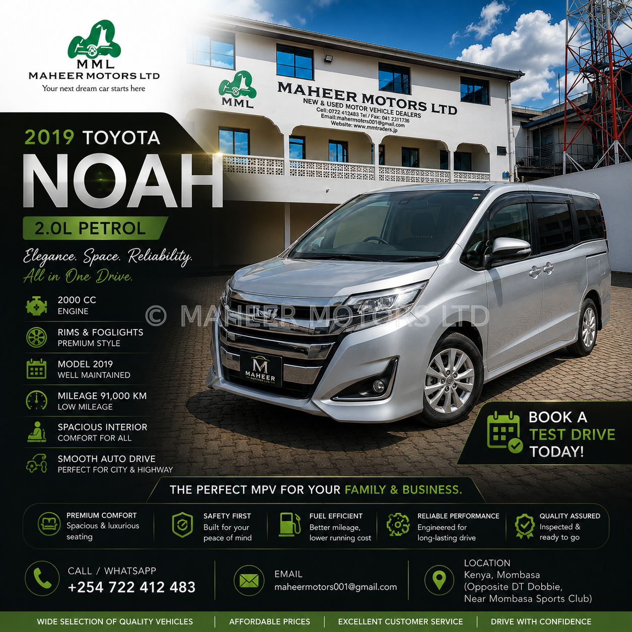 2019 Toyota Noah 2.0L Petrol | Auto