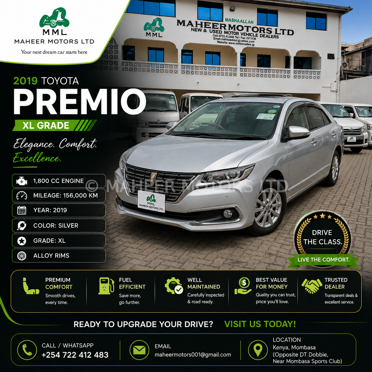 Toyota Premio XL Grade 2019 | 1800CC | Silver