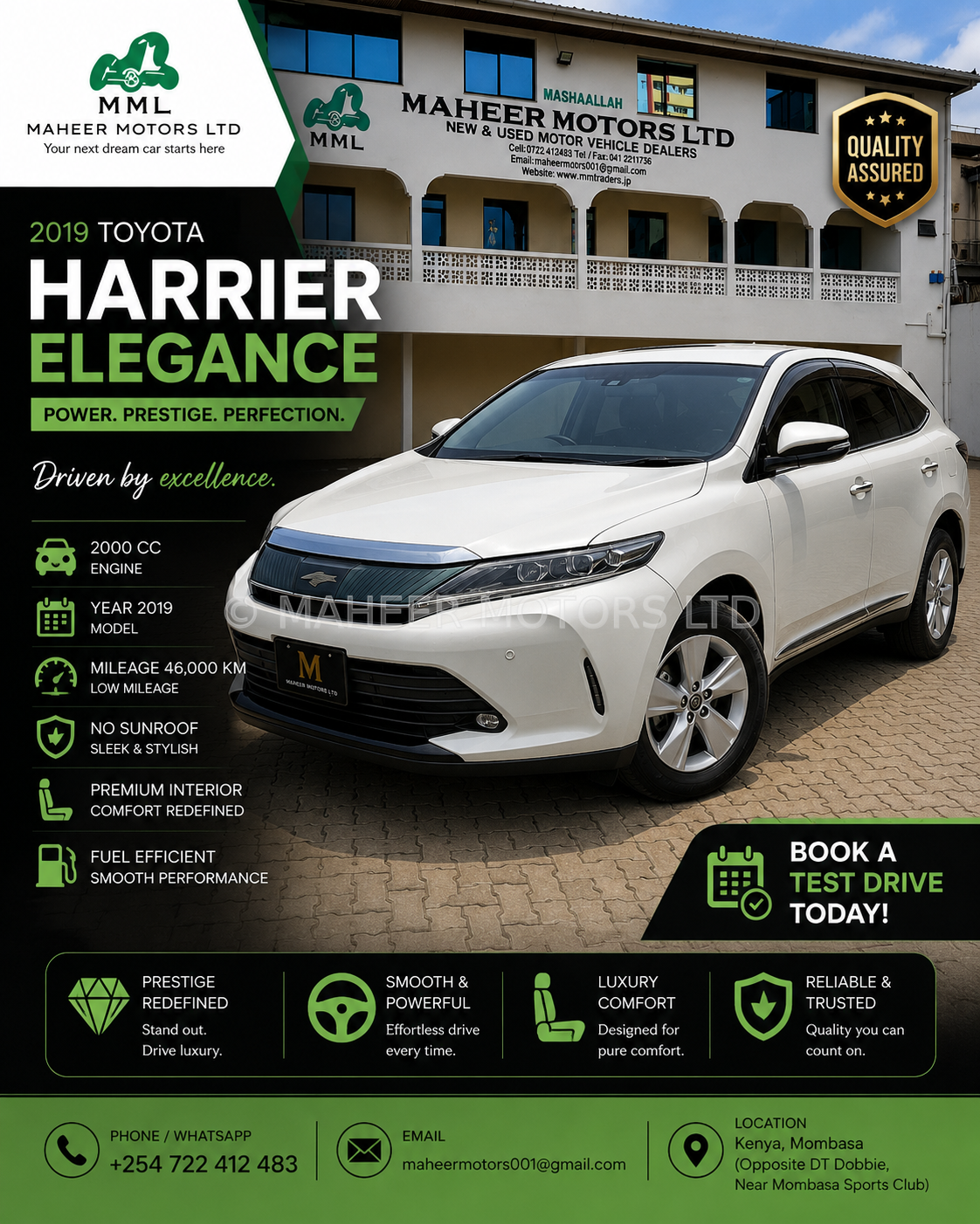 Toyota Harrier 2.0L | White | 46,000 KM | Premium SUV
