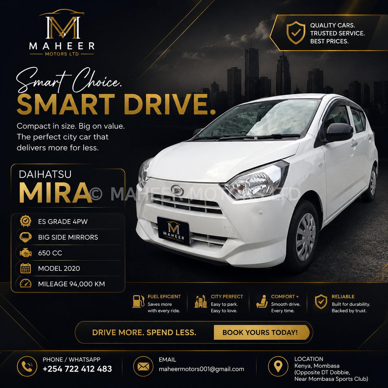 Fuel Saver! 2020 Daihatsu Mira Automatic 650cc