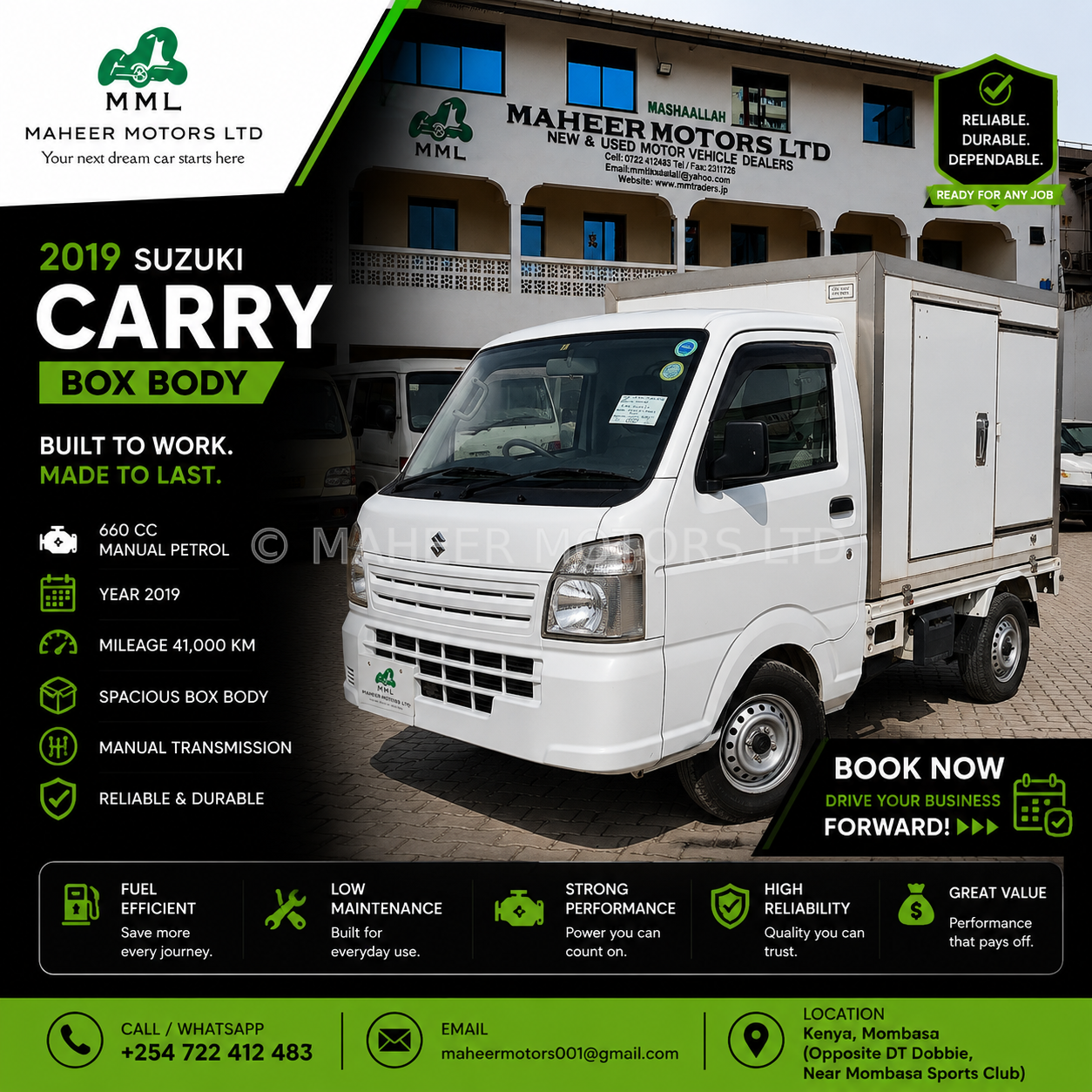 2019 Suzuki Carry Box Body | 660cc Petrol | Manual