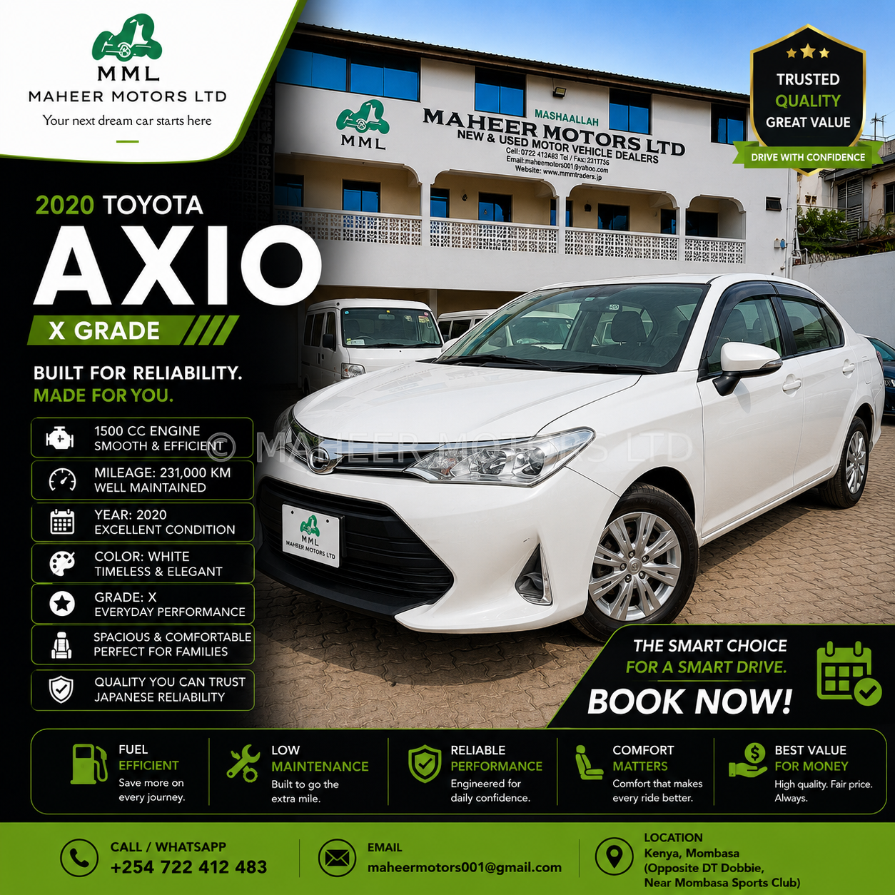 Toyota Axio X Grade 2020 | 1500cc | White