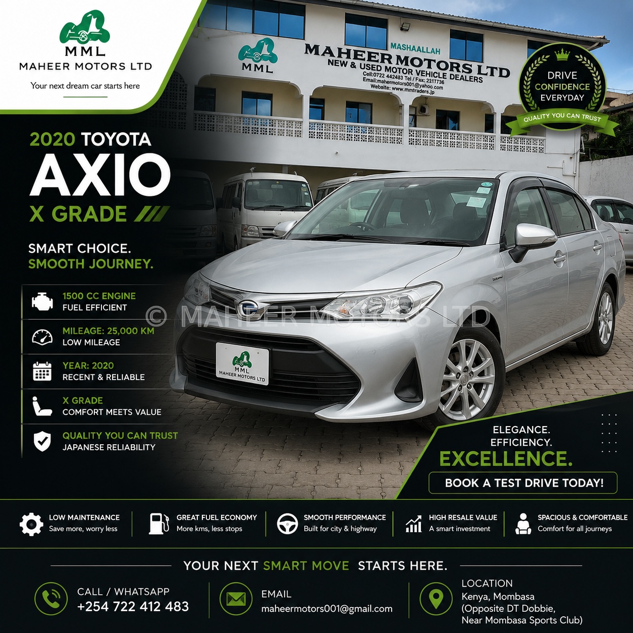 Toyota Axio X Grade 2020 | 1500CC | Auto | Only 25,000 KM